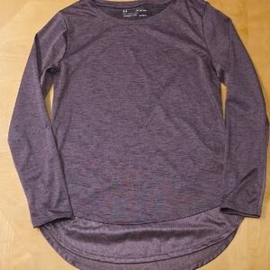 Under Armour Heatgear Heathered Purple Long Sleeve Shirt. Size XS